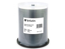Verbatim CD-R 52x White Printable 100 Pack on Spindle