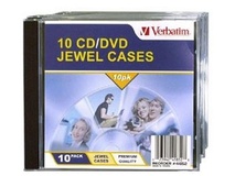 Verbatim CD/DVD 10 Pack Clear Jewel Cases