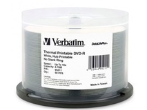 Verbatim DVD-R 4.7GB 16x Wht Wide Thermal Printable 50 Pack on Spindle