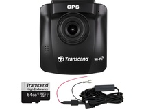 Transcend DrivePro 230 1080p Dash Camera with Micro-USB Hardwire Power Cable & 64GB microSD Card