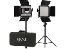 GVM 560AS Bi-Colour LED Studio Video 2-Panel Light Kit