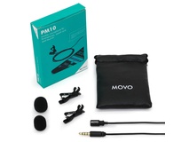 Movo PM10 Omnidirectional Lavalier Microphone for Smartphones (Black)
