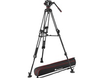 Manfrotto 504X Fluid Video Head & 645 Aluminum Tripod with Mid-Level Spreader