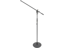 Gravity Microphone Stand with Round Base and 2-Point Adjustment Boom