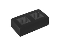 Audac WB45D-B Surface Mount Box Double 45 X 45 mm (Black)