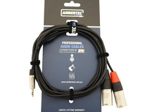 Ambertec AMB0-MXX-M1-030 Cable REAN 3.5mm TRS plug - 2 x XLR M (3M)