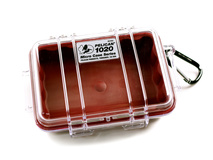 Pelican 1020 Micro Case (Red/Clear)
