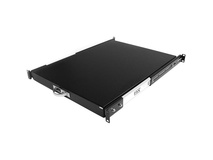 StarTech SLIDESHELFD 1 RU Sliding Server-Rack-Cabinet Shelf (55.8cm Deep, Black)