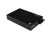 StarTech 1000 Mb/s Gigabit Multi-Mode Fiber Media Converter (SC Connector, Black)