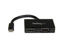 StarTech 2-in-1 Mini DisplayPort to HDMI/VGA Travel Adapter Converter (Black)