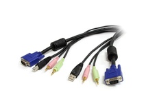 StarTech 4-in-1 USB VGA KVM Cable w/ Audio (3m)