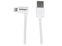 StarTech Angled Lightning to USB Cable White (White, 0.9m)