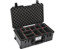 Pelican 1535Air Wheeled Carry-On Hard Case with TrekPak Divider Insert (Black, 27L)