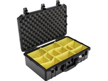 Pelican 1555 Air Carry-On Case (Black, With Padded Dividers)