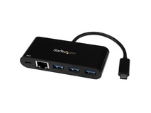 StarTech 3 Port USB C Hub w/ GbE & PD - USB 3.0
