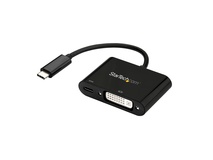StarTech USB-C to DVI Adapter with Power Delivery (Black)