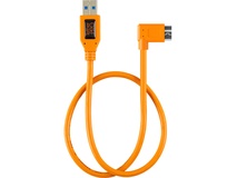 Tether Tools TetherPro USB 3.1 Gen 1 Type-A to Micro-B Right Angle Adapter Cable (Orange, 50cm)