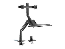 Brateck 17"-27" Dual Monitor Gas Spring Sit-Stand Desk Converter