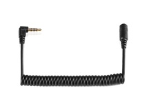SHAPE Coiled 3.5mm Right-Angle LANC Male to Straight Female Cable (10-20")