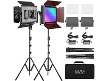 GVM RGB LED Studio Video Bi-Color Soft 1000D 2-Light Panel Kit