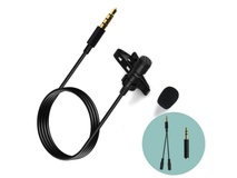MAMEN KM-A1 Clip On Vlogging Lav Mic Microphone kit for Smartphone, Camera or PC