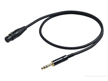 Proel XLR to TRS Spiral Shield Mic Lead Cable (Black, 2m)