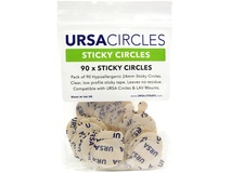Ursa Circles Adhesive Lav Mounts - Sticky Circles (90 Pack, Hypoallergenic)