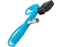 Kondor Blue Coiled D-Tap to 2-Pin Power Cable for BMPCC 6K/4K (Blue)