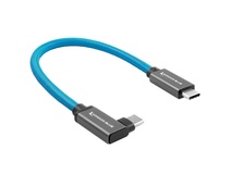 Kondor Blue USB C to USB C High Speed Cable for SSD Recording (Right Angle, 30cm)