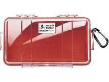 Pelican 1060 Micro Case (Red/Clear)