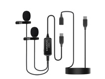 CKMOVA LCM6CD Lavalier Microphone for USB Type-C Devices (3m + 3m Cable)