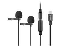 Boya BY-M2D Digital Dual Omnidirectional Lavalier Microphones with Detachable Lightning Cable (iOS)