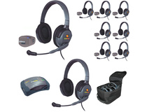Eartec UPMX4GD9 UltraPAK 9-Person HUB Intercom System with Max4G Double Headset