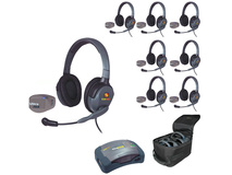 Eartec UPMX4GD8 UltraPAK 8-Person HUB Intercom System with Max4G Double Headset