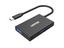 UNITEK 4-in-1 USB Multi-Port Hub with USB-C Connector. Includes 2 x