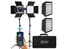 GVM 800D-RGB LED Studio 2-Video Light Kit with Softbox