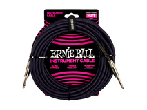 Ernie Ball 7.6m Braided Straight Straight Instrument Cable (Purple Black)