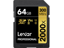 Lexar 64GB Professional 2000x UHS-II SDHC Memory Card