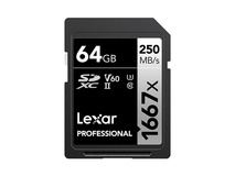 Lexar Professional 64GB 1667x SDXC UHS-II Card SILVER Series