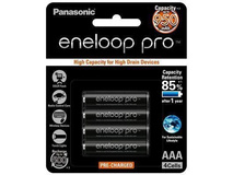 Panasonic Eneloop Pro AAA Rechargeable Ni-MH Batteries (950 mAh, 4 Pack)