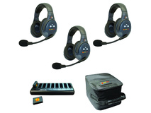 Eartec EVADE EVX3D Full Duplex Wireless Intercom System W/ 3 Dual Speaker Headsets