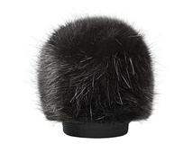 Bubblebee Industries Windkiller Long Fur Slip-On Wind Protector for 18 to 24mm Mics (XS, Black)