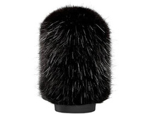 Bubblebee Industries Windkiller Long Fur Slip-On Wind Protector for 18 to 24mm Mics (Small, Black)