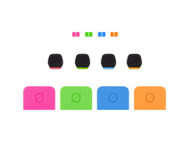 RODE COLORS 3 Set of Color-Coded Windshields, Rings & Tags for Wireless GO & Lavalier II (Set of 4)