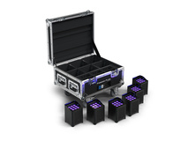 Chauvet DJ Freedom Flex H9 IP Weather-Resistant RGBAW+UV LED PAR Kit with Charging Case (6-Pack)