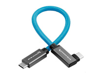Kondor Blue Right-Angle USB-C 3.1 Gen 2 Cable (13cm)