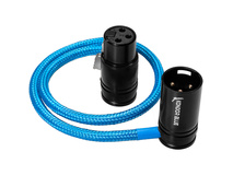 Kondor Blue Straight Low-Profile Right-Angle XLR Cable (40cm, Blue)