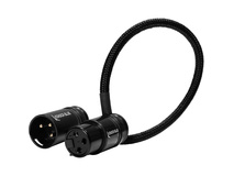 Kondor Blue Straight Low-Profile Right-Angle XLR Cable (20cm, Black)