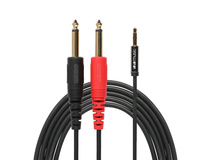 1010music 3.5mm to 2x 6.35mm Stereo Breakout Cable (1.4m)
