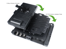 Small HD DP7 Adapter Plate w V-Mount Battery Bracket